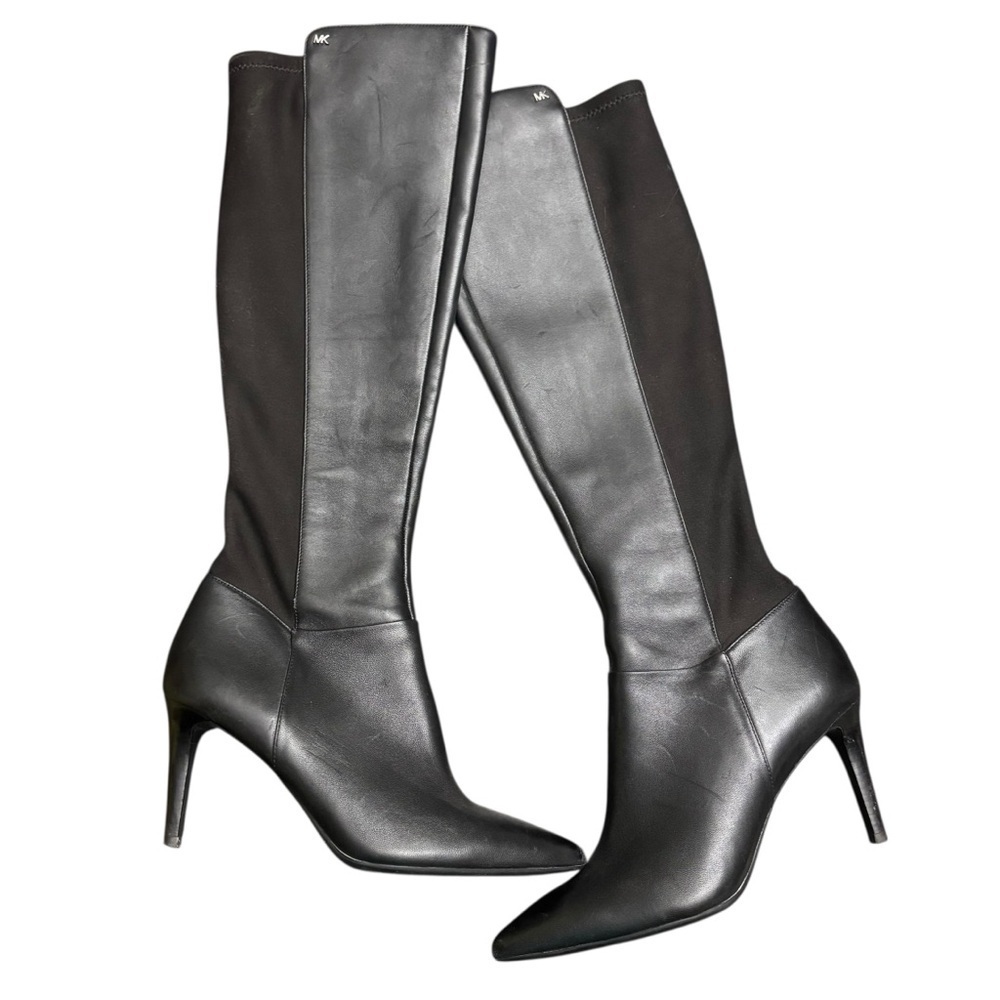 Michael Kors Leather Point Toe Knee High Boots